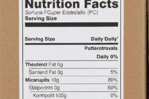 étiquettes nutritionnelles