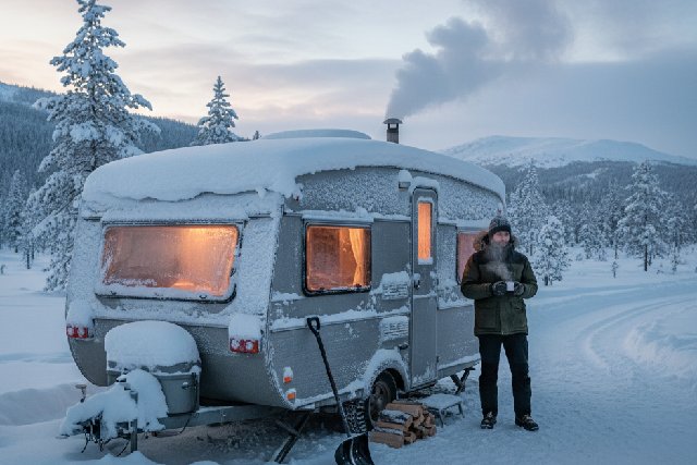 hiver en caravane